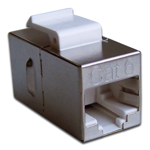 RJ-45 socket coupler, shielded, category 6, Keystone form-factor